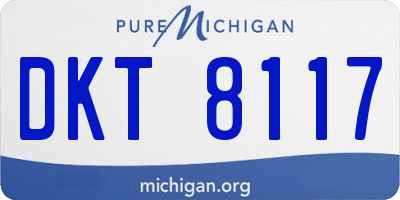 MI license plate DKT8117