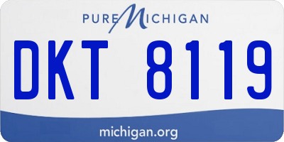 MI license plate DKT8119
