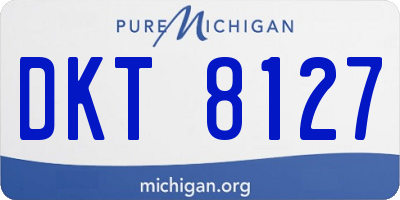 MI license plate DKT8127