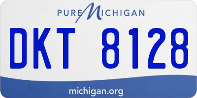 MI license plate DKT8128