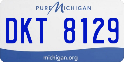 MI license plate DKT8129