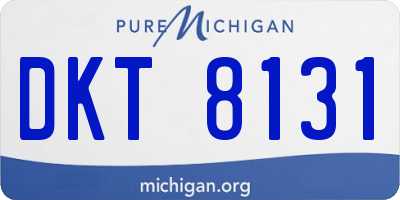 MI license plate DKT8131