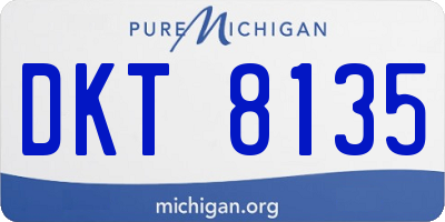 MI license plate DKT8135