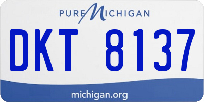 MI license plate DKT8137