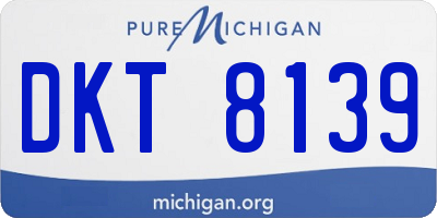 MI license plate DKT8139