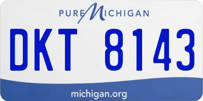 MI license plate DKT8143