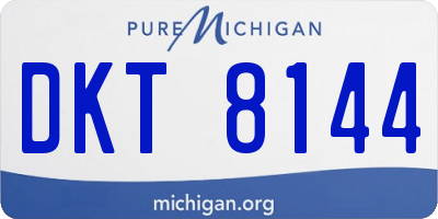 MI license plate DKT8144