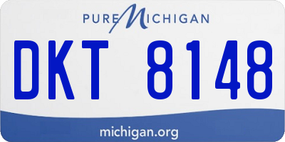 MI license plate DKT8148