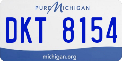 MI license plate DKT8154