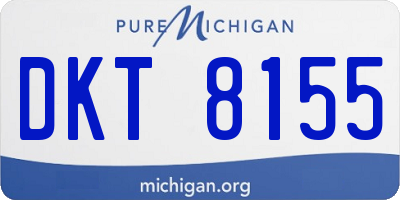 MI license plate DKT8155