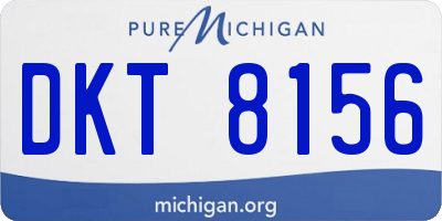 MI license plate DKT8156
