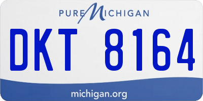 MI license plate DKT8164