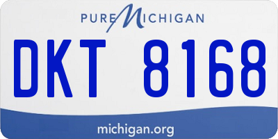MI license plate DKT8168