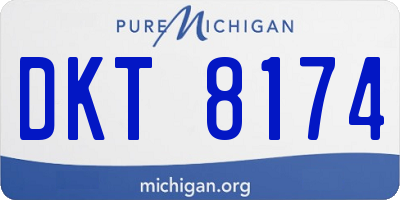 MI license plate DKT8174