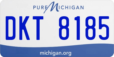 MI license plate DKT8185