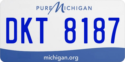 MI license plate DKT8187