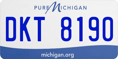 MI license plate DKT8190