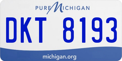 MI license plate DKT8193