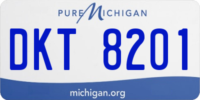 MI license plate DKT8201