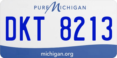 MI license plate DKT8213