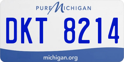 MI license plate DKT8214