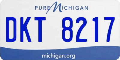 MI license plate DKT8217
