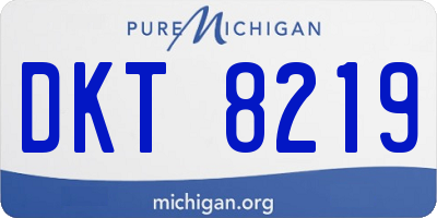 MI license plate DKT8219