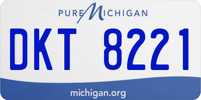MI license plate DKT8221