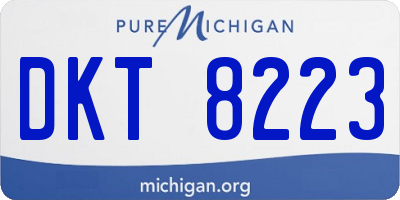 MI license plate DKT8223