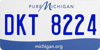 MI license plate DKT8224