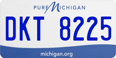 MI license plate DKT8225