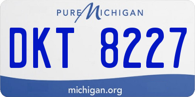 MI license plate DKT8227