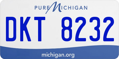 MI license plate DKT8232
