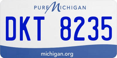 MI license plate DKT8235