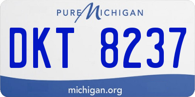 MI license plate DKT8237