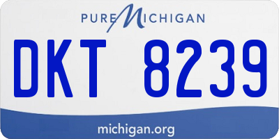 MI license plate DKT8239