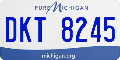 MI license plate DKT8245