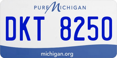 MI license plate DKT8250