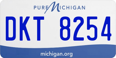 MI license plate DKT8254