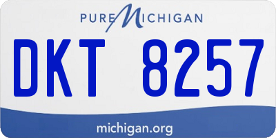 MI license plate DKT8257