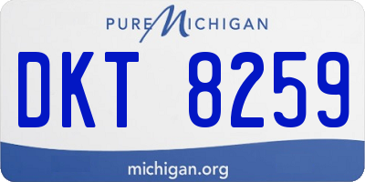 MI license plate DKT8259