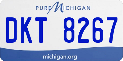 MI license plate DKT8267