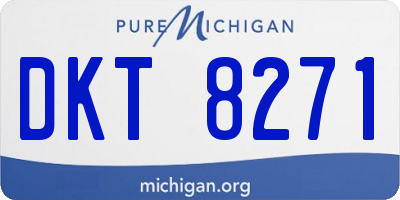 MI license plate DKT8271