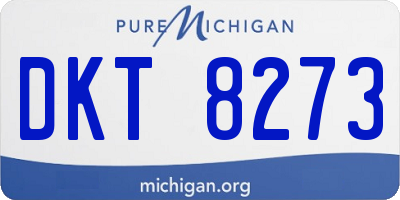 MI license plate DKT8273