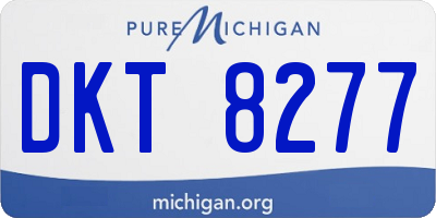 MI license plate DKT8277