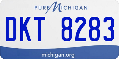 MI license plate DKT8283
