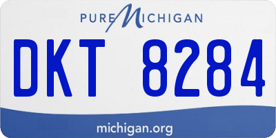 MI license plate DKT8284