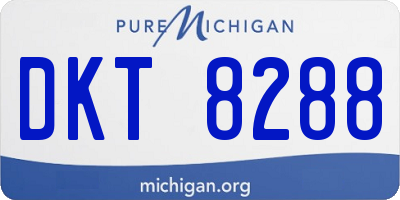 MI license plate DKT8288