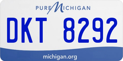 MI license plate DKT8292