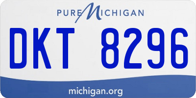 MI license plate DKT8296